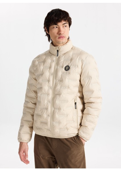 D5WM-MNT3306 Bej Kapitone Erkek Mont