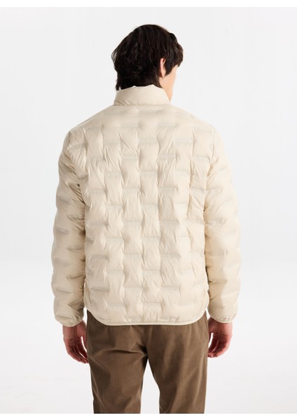 D5WM-MNT3306 Bej Kapitone Erkek Mont