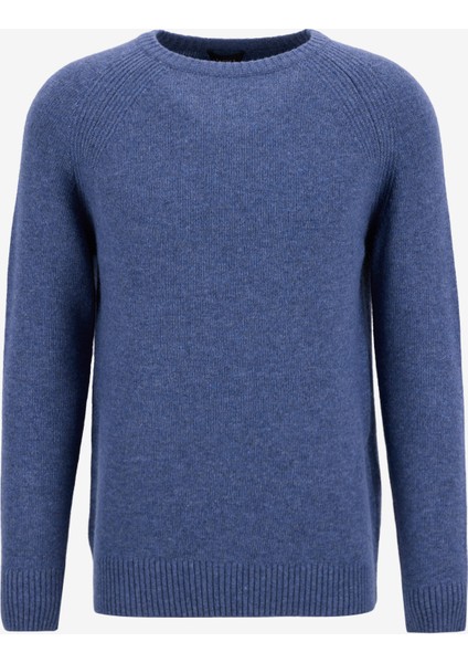 Bisiklet Yaka Slim Fit Düz Indigo Erkek Kazak F5WM-KZK 2331 fiyatları