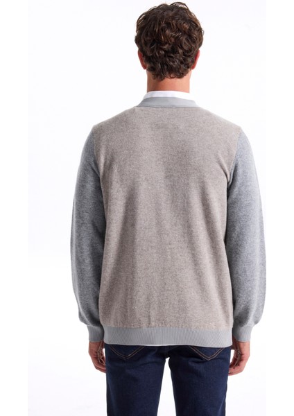 Bej - Gri Erkek Hırka F5WM-HRK 2338 indirimleri