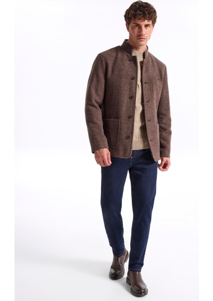 Slim Fit Kahve Erkek Düz Ceket F5WM-CKT 2891 modelleri