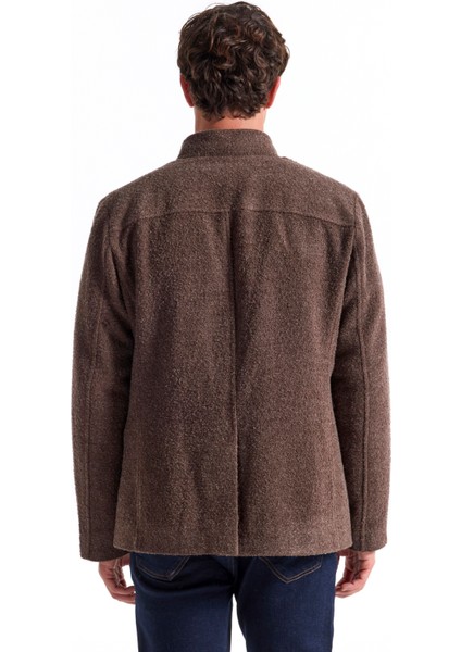 Slim Fit Kahve Erkek Düz Ceket F5WM-CKT 2891
