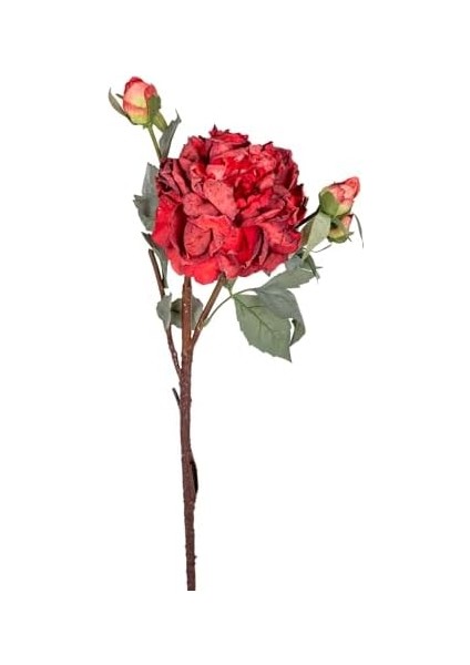 Yapay Gül Kurumuş Efektli Kırmızı 60 Cm. fiyatları