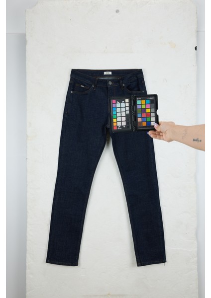 Normal Bel Düz Paça Slim Fit Koyu Lacivert Erkek Denim Pantolon J5WM-PNT7869 fiyatları
