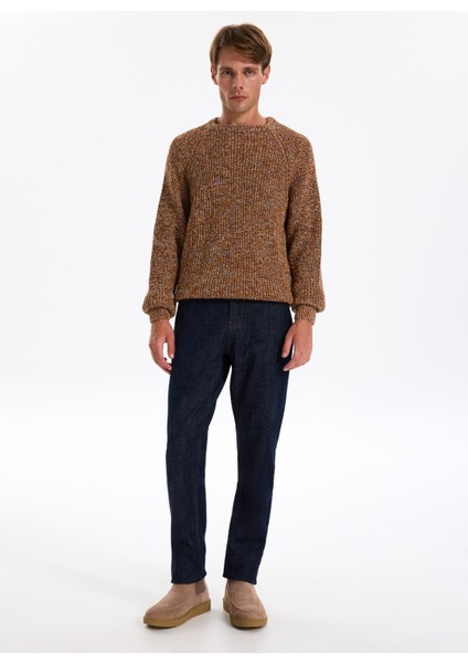 Normal Bel Düz Paça Slim Fit Koyu Lacivert Erkek Denim Pantolon J5WM-PNT7869 modelleri