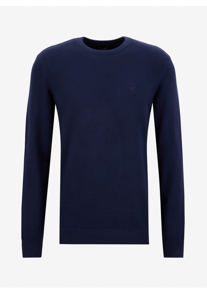 Bisiklet Yaka Slim Fit Düz Lacivert Erkek Kazak F5WM-KZK 2883 fiyatları