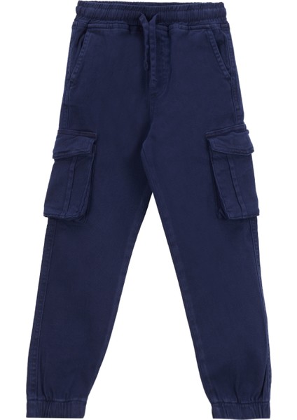 Lastikli Bel Lastikli Paça Lacivert Erkek Çocuk Pantolon J5WB-PNT7852