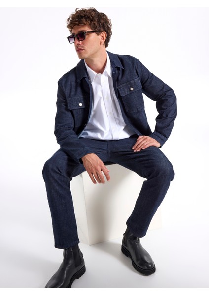 Lacivert Erkek Denim Ceket F5WM-CKT 2309