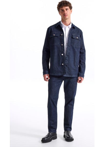 Lacivert Erkek Denim Ceket F5WM-CKT 2309 modelleri
