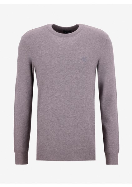 Bisiklet Yaka Slim Fit Düz Gri Melanj Erkek Kazak F5WM-KZK 2883 fiyatları