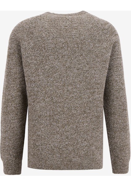 Bisiklet Yaka Relaxed Düz Örgü Desenli Haki Erkek Kazak J5WM-KZK7203 fiyatları