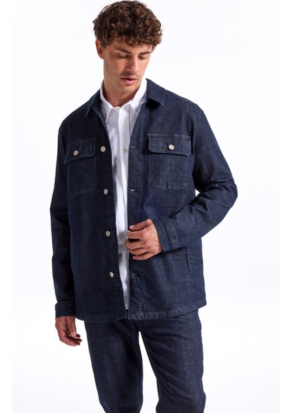 Lacivert Erkek Denim Ceket F5WM-CKT 2309 indirimleri