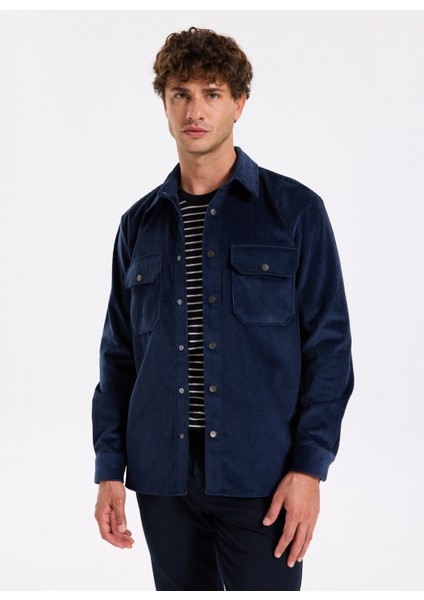 Mavi Erkek Düz Relaxed Gömlek Ceket F5WM-GML 2379