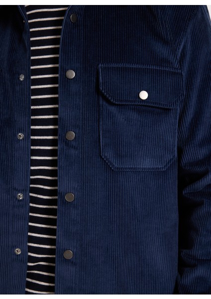 Mavi Erkek Düz Relaxed Gömlek Ceket F5WM-GML 2379