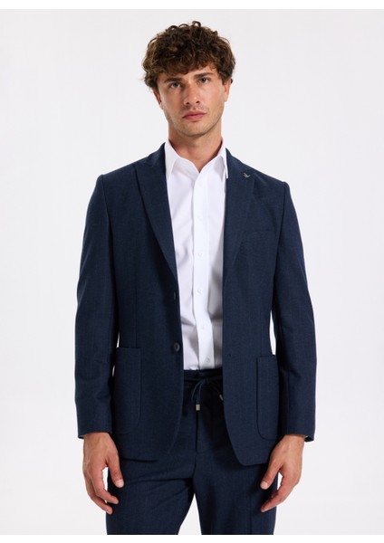 Bağlamalı Bel Slim Fit Lacivert Erkek Takım Elbise Soho-Jersey-Jogger-Db fiyatları