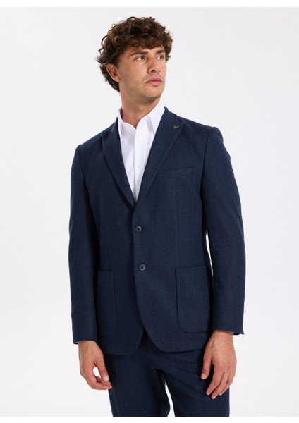 Bağlamalı Bel Slim Fit Lacivert Erkek Takım Elbise Soho-Jersey-Jogger-Db modelleri