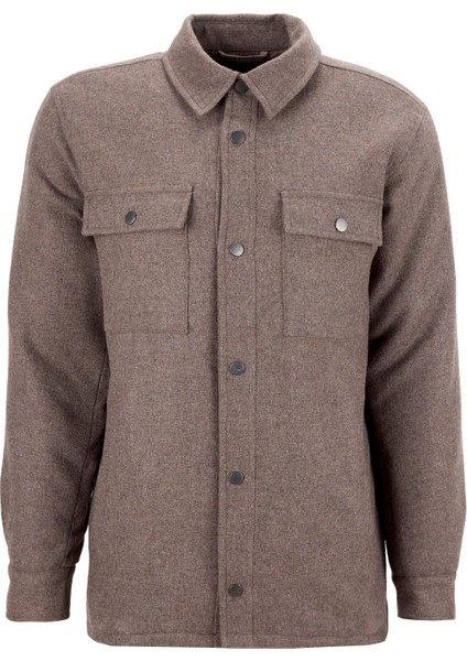 Kahverengi Erkek Düz Relaxed Gömlek Ceket F5WM-GML 2335 fiyatları