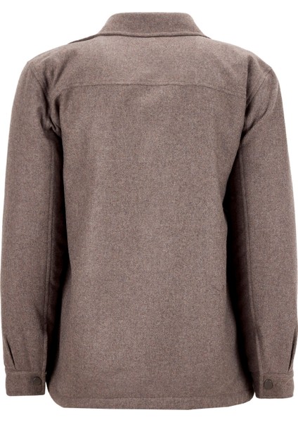 Kahverengi Erkek Düz Relaxed Gömlek Ceket F5WM-GML 2335 modelleri