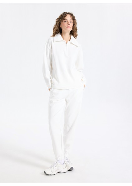 Bato Yaka Baskılı Ekru Kadın Sweatshırt J5WL-SWT7179 fiyatları