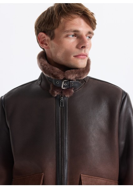 Kahve Erkek Deri Mont F5WM-MNT 2329 fırsatları