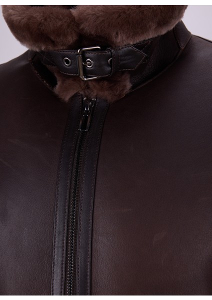 Kahve Erkek Deri Mont F5WM-MNT 2329 indirimleri