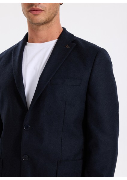 Slim Fit Lacivert Erkek Diyagonal Ceket Leka fırsatları