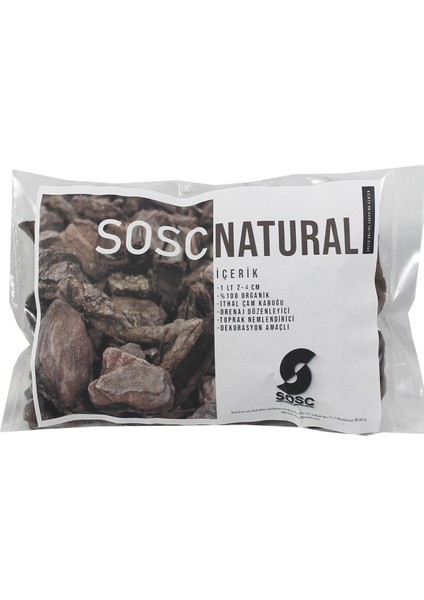 Sosc Natural Dekoratif Çam Kabuğu, Kahverengi, 20-40 Mm, 1 Litre, Iç ve Dış Mekan Peyzaj Süslemesi Için, Organik Bahçe Malzemesi fırsatları