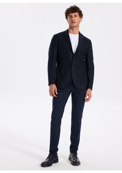 Slim Fit Lacivert Erkek Diyagonal Ceket Leka fiyatları