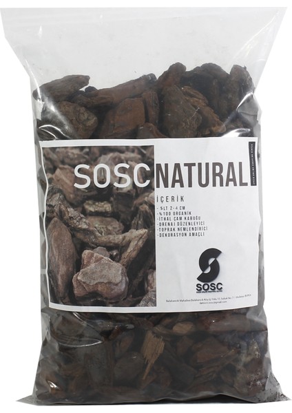 Sosc Natural Dekoratif Çam Kabuğu, Kahverengi, 2-4 Cm, 3 Litre, Organik, Drenaj Düzenleyici, Toprak Nemlendirici, Dekorasyon Amaçlı modelleri