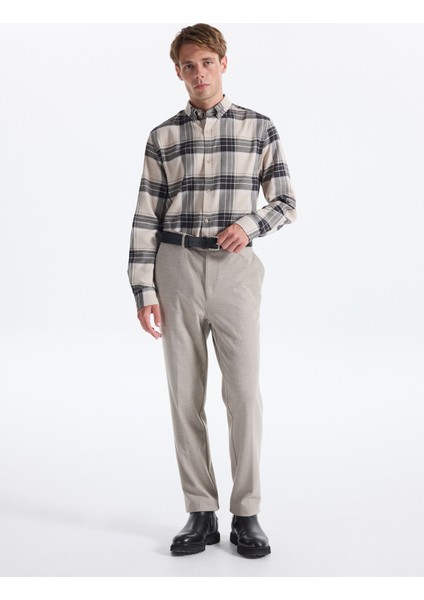 Bağlamalı Bel Duble Paça Jogger Vizon Erkek Pantolon F5WM-PNT 2433