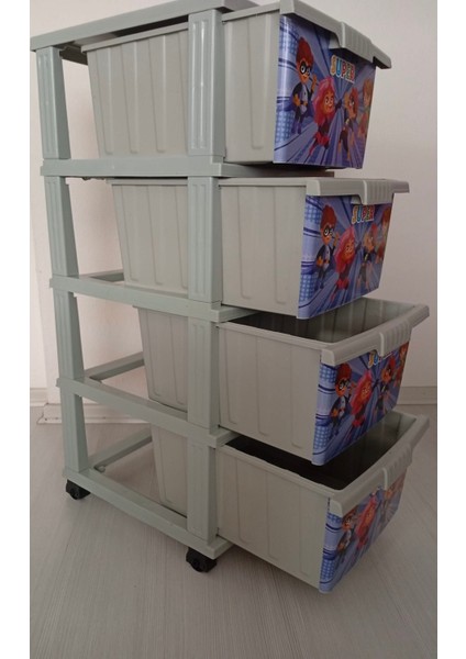 Desenli tekerlekli Komodin fiyatları