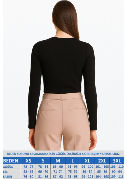 Bisiklet Yaka Uzun Kol Fitilli Bluz fiyatları