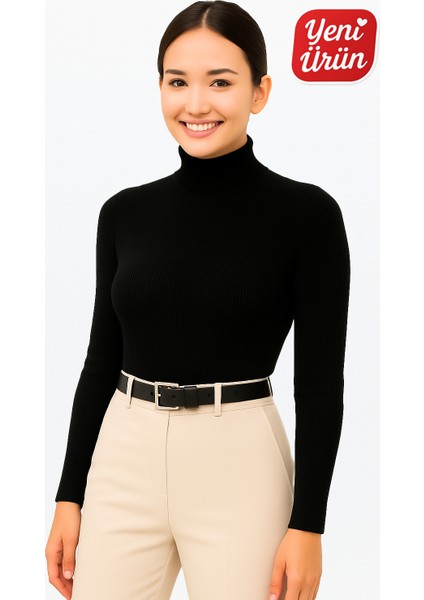 Balıkçı Yaka Uzun Kol Fitilli Bluz