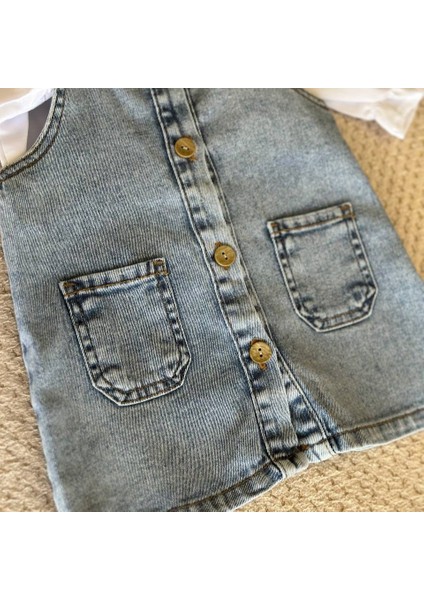 Kız Bebek/çocuk Gömlekli Kot Jile modelleri