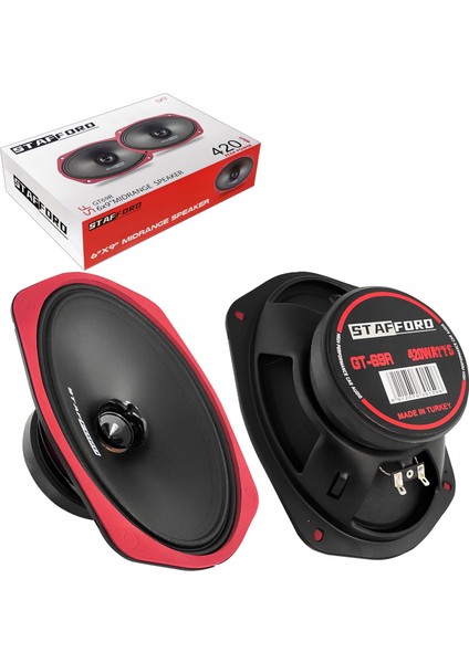 Stafford GT-69R Oto Midrange Oval 6x9 Inç 420 Watt (140 Rms) 2 Adet
