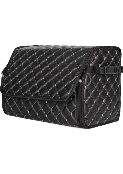 Lacasa Automotive Bagaj Organizeri,bagaj Çantası,bagaj Düzenleyici Kapitone Deri Çanta (40CM)