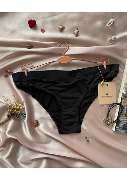 Kadın Rahat Kumaş Önü V Detaylı Günlük Kullanım Mikro Saten Slip- Natalia fırsatları