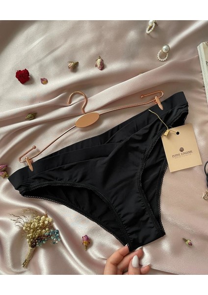 Kadın Rahat Kumaş Önü V Detaylı Günlük Kullanım Mikro Saten Slip- Natalia indirimleri