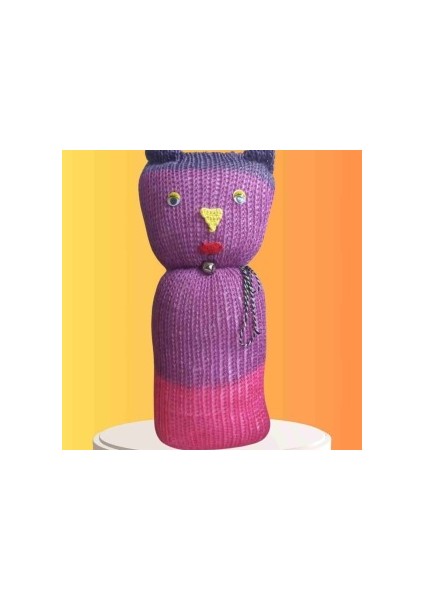 Tıkırık Örgü Yastık Uyku ve Oyun Arkadaşı Pembeş - 35 cm