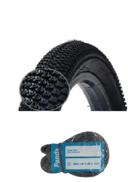20 Jant 20X2.10 D2098 Bisiklet Dış Lastiği + Panda Iç Lastik Seti
