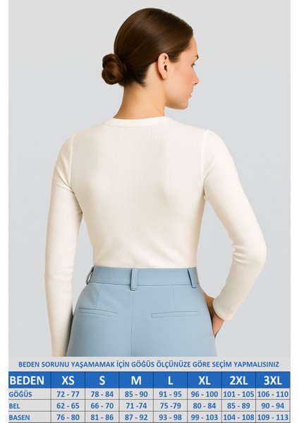 Bisiklet Yaka Uzun Kol Fitilli Bluz fiyatları