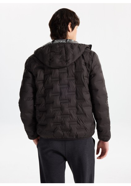 D5WM-MNT3730 Siyah Kapüşon Yaka Basic Kapitone Erkek Şişme Mont indirimleri