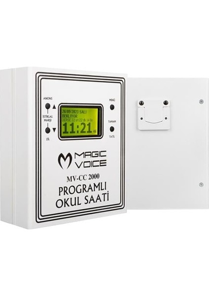 Magicvoice MV-CC2000 USB Duvar Tipi Programlı 20 Adet Mp3 Formatı Zil / Istiklal Marşlı Akıllı Diji