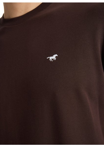 Bisiklet Yaka Baskılı Kahve Erkek T-Shirt M5WM-TST1582 fırsatları