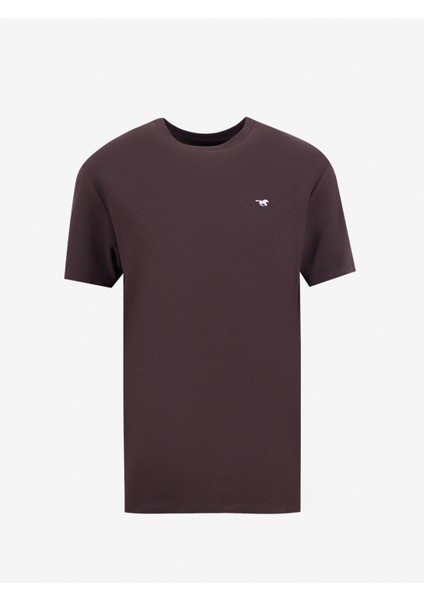 Bisiklet Yaka Baskılı Kahve Erkek T-Shirt M5WM-TST1582