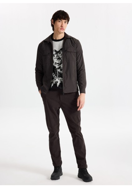 D5WM-GML3710 Antrasit Relaxed Düz Erkek Gömlek modelleri