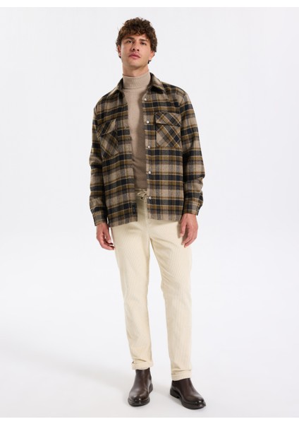 Bağlamalı Bel Duble Paça Jogger Ekru Erkek Pantolon F5WM-PNT 2414 fiyatları