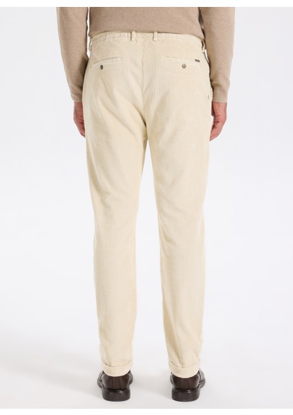 Bağlamalı Bel Duble Paça Jogger Ekru Erkek Pantolon F5WM-PNT 2414 indirimleri