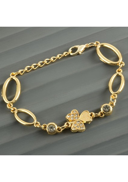 Techmrt Yonca Taşlı Trend Bileklik-Sarı