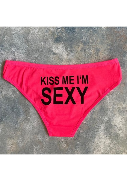 Kadın %95 Pamuklu Günlük Kullanım Seksi Yazılı Slip